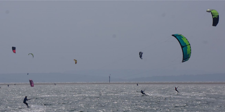 Soar on Hayling beach Kitesurfing 