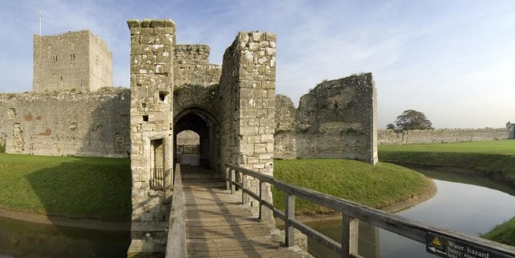 Porchester Castle set in a beautiful location 